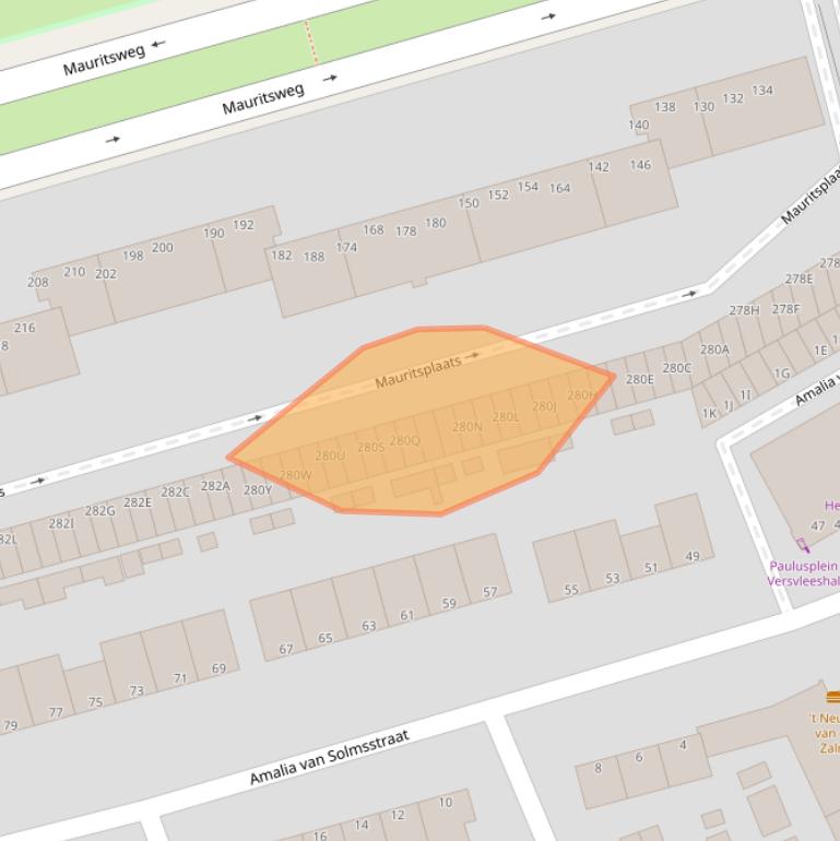 Kaart van postcodegebied 3314LZ.