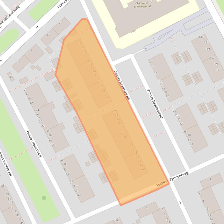 Kaart van postcodegebied 3314NK.