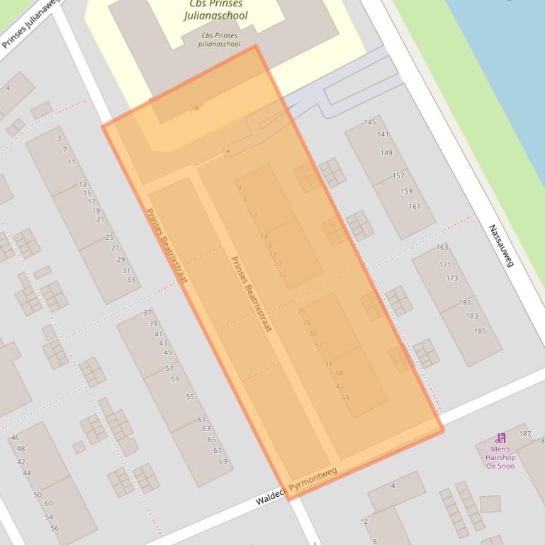 Kaart van postcodegebied 3314NL.