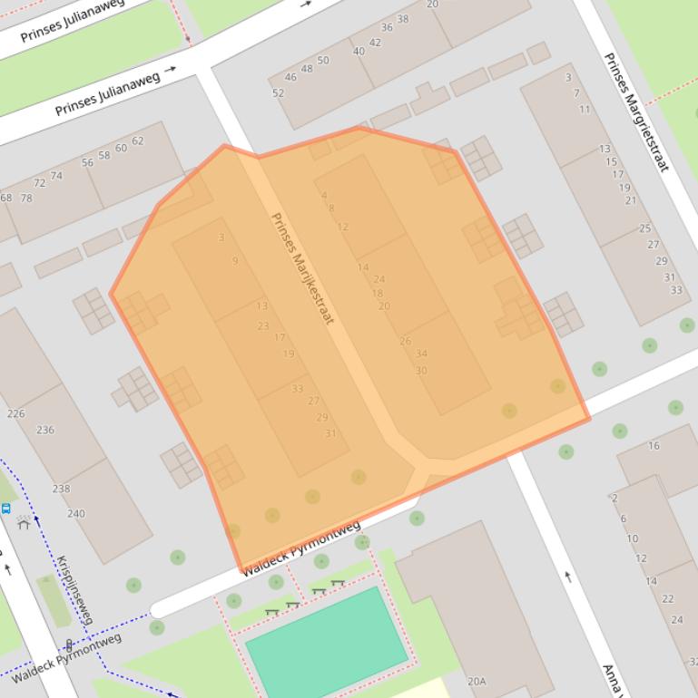 Kaart van postcodegebied 3314NR.