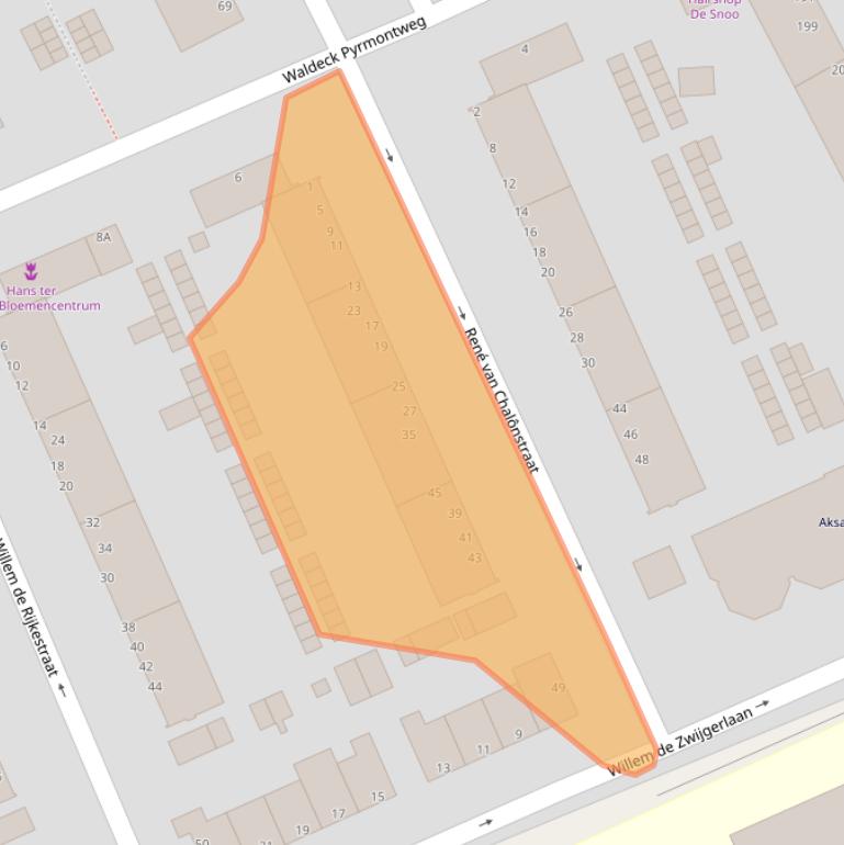 Kaart van postcodegebied 3314NS.