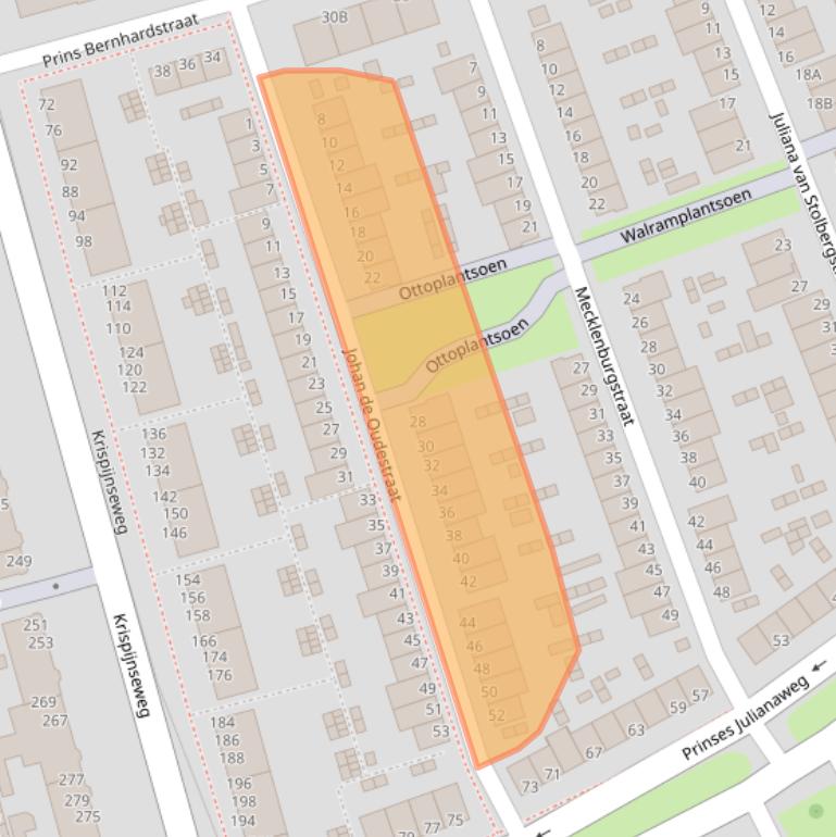 Kaart van postcodegebied 3314PE.