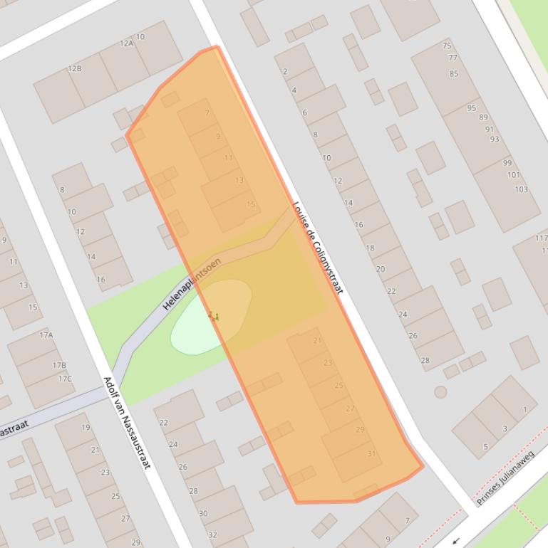 Kaart van postcodegebied 3314PJ.