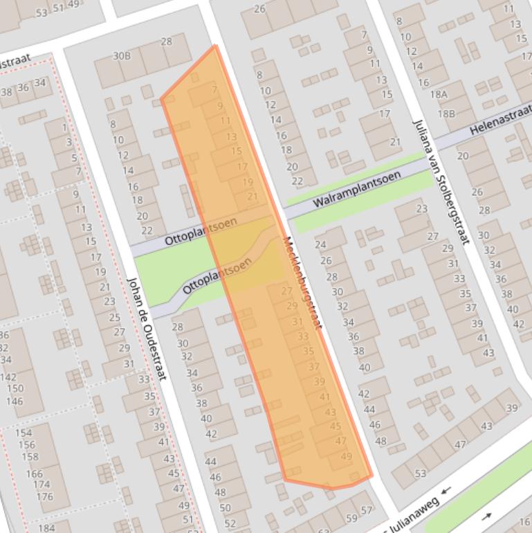 Kaart van postcodegebied 3314PL.