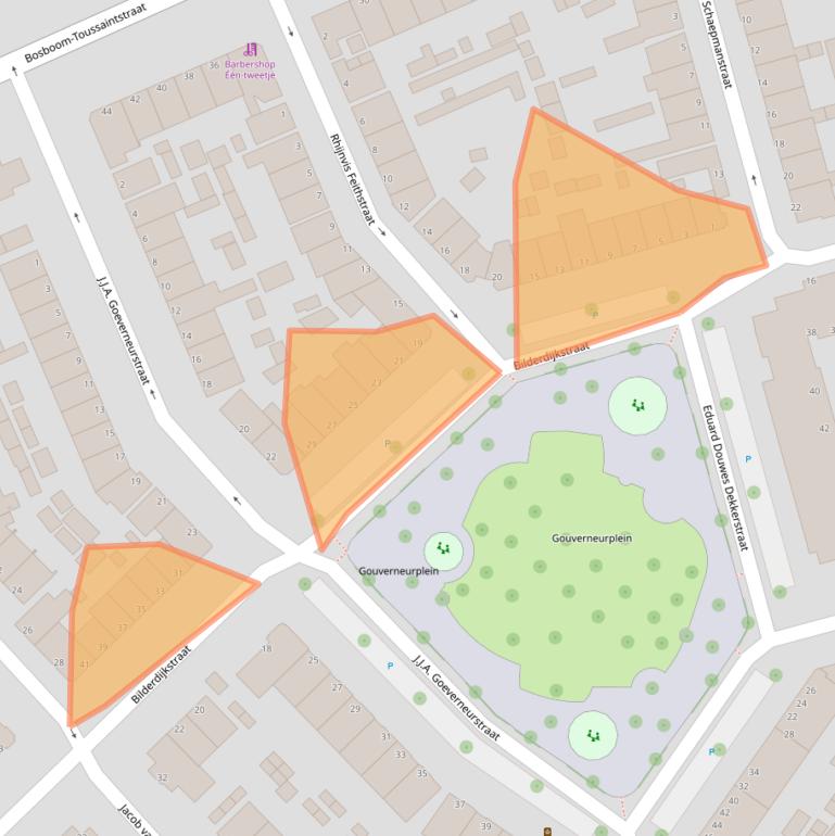 Kaart van postcodegebied 3314RB.