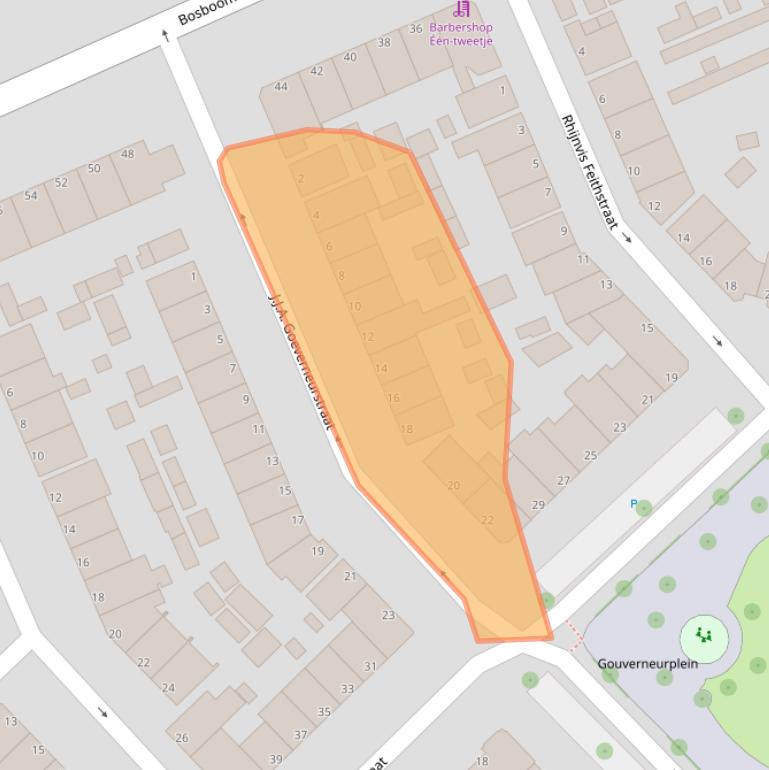 Kaart van postcodegebied 3314RN.