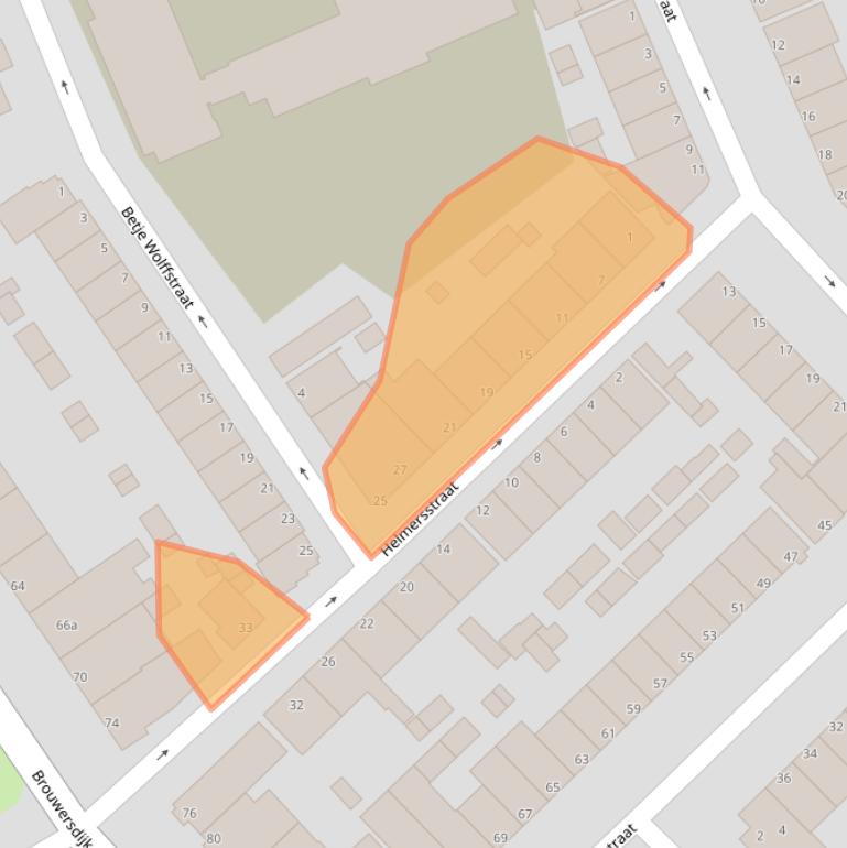 Kaart van postcodegebied 3314RR.