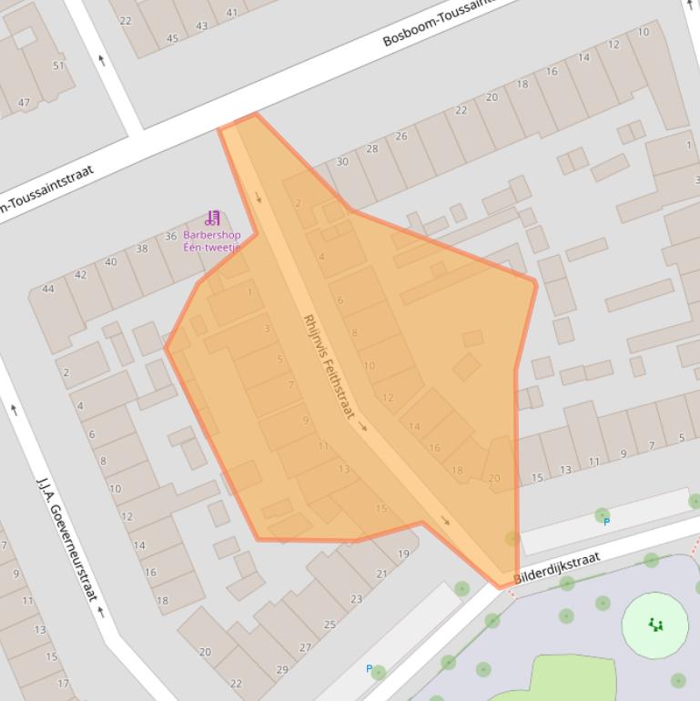 Kaart van postcodegebied 3314RW.