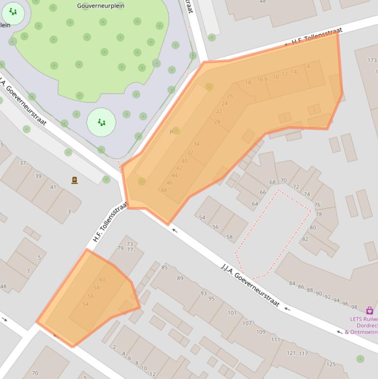 Kaart van postcodegebied 3314SH.