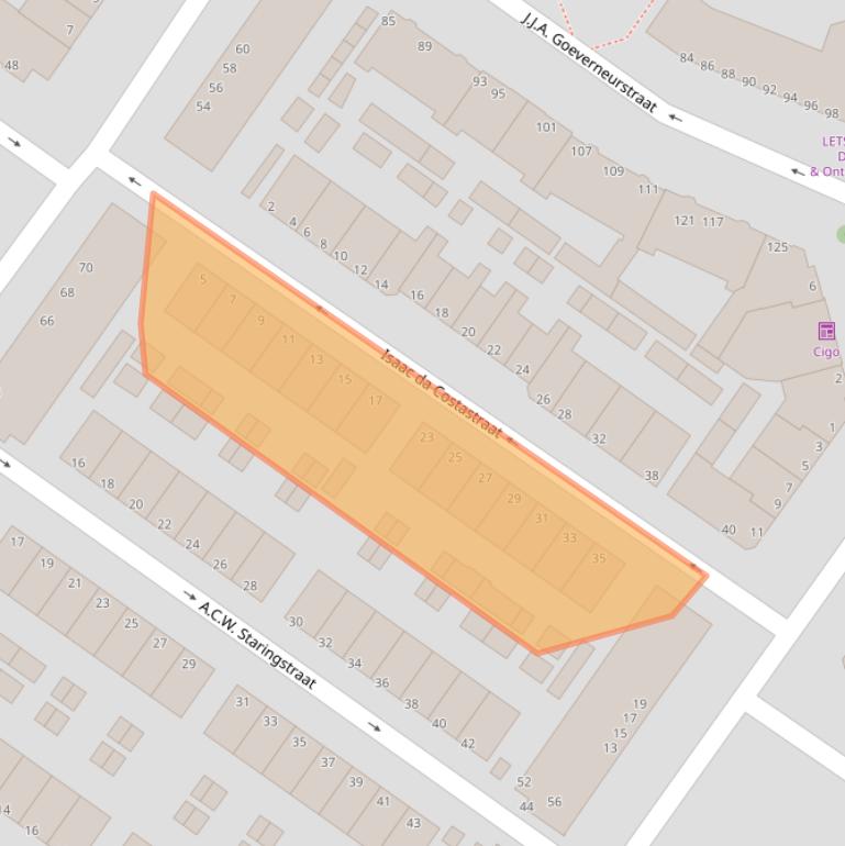 Kaart van postcodegebied 3314SK.
