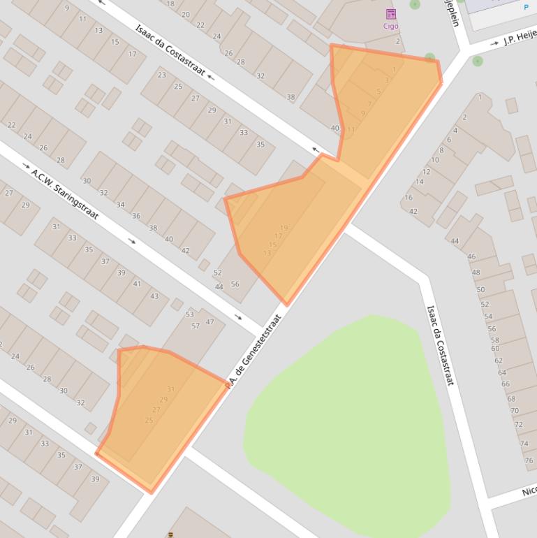 Kaart van postcodegebied 3314SV.