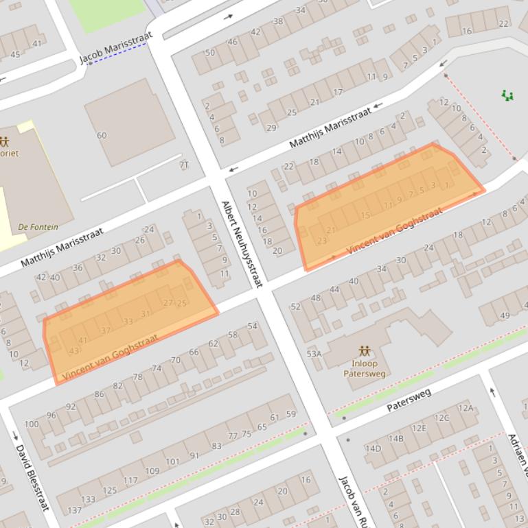 Kaart van postcodegebied 3314TR.