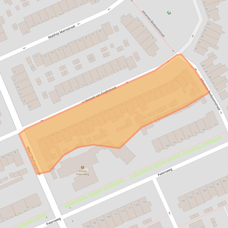 Kaart van postcodegebied 3314TT.
