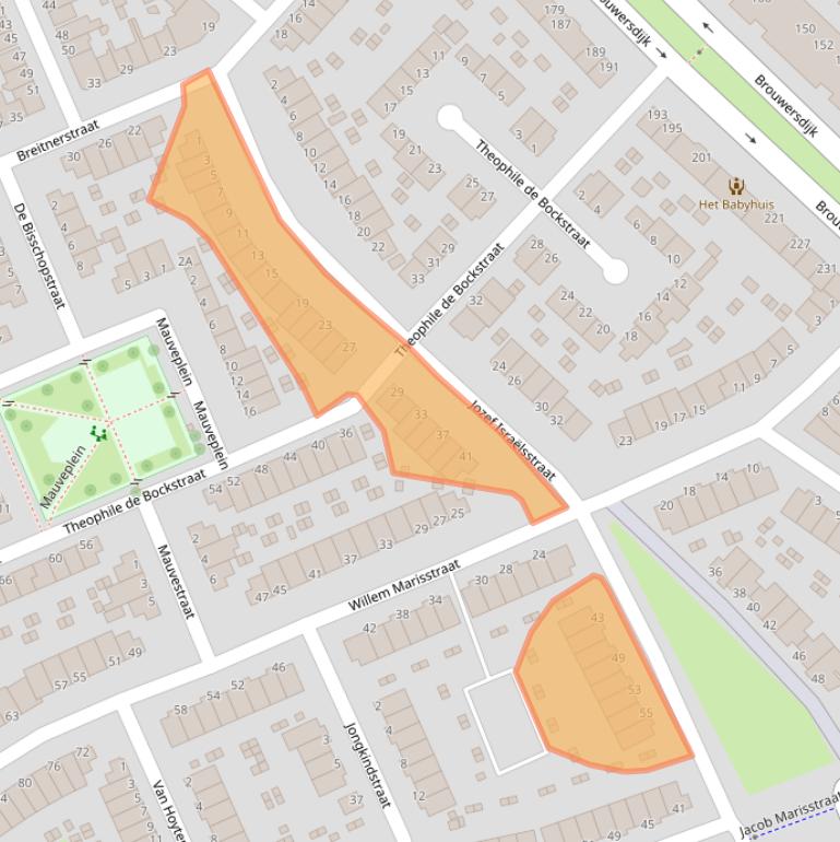 Kaart van postcodegebied 3314VC.