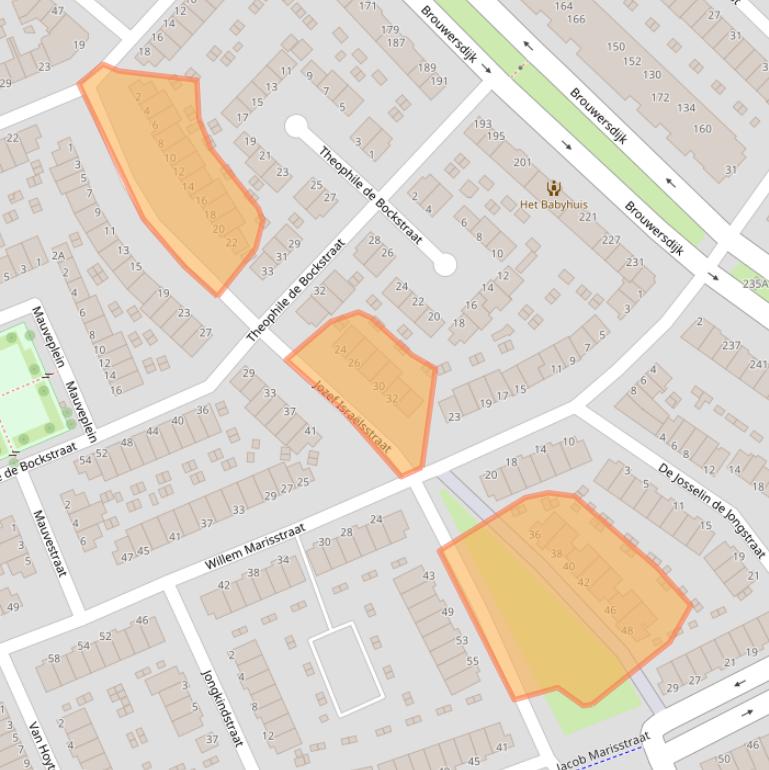 Kaart van postcodegebied 3314VD.