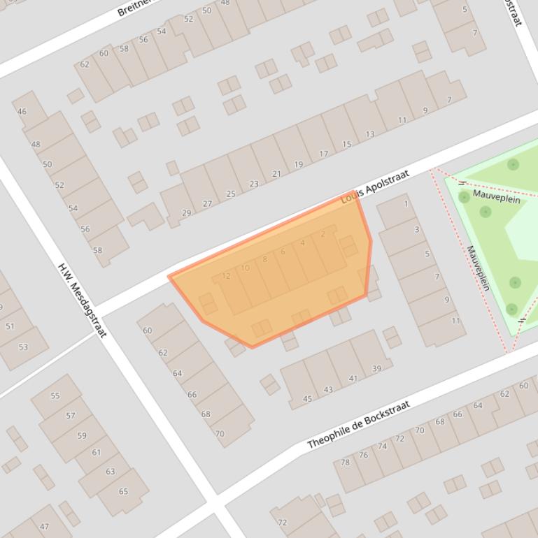 Kaart van postcodegebied 3314VJ.