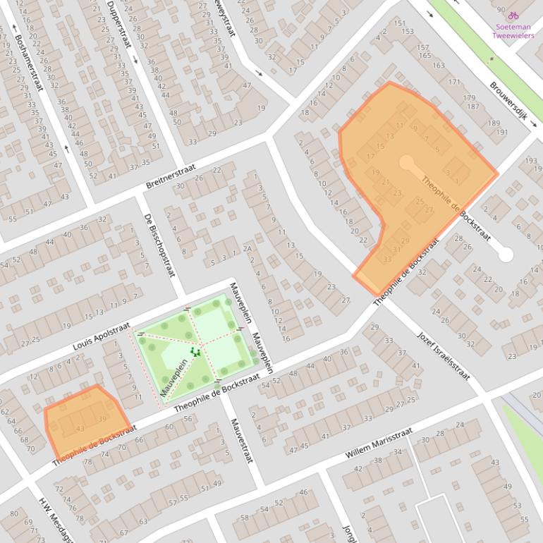 Kaart van postcodegebied 3314VM.