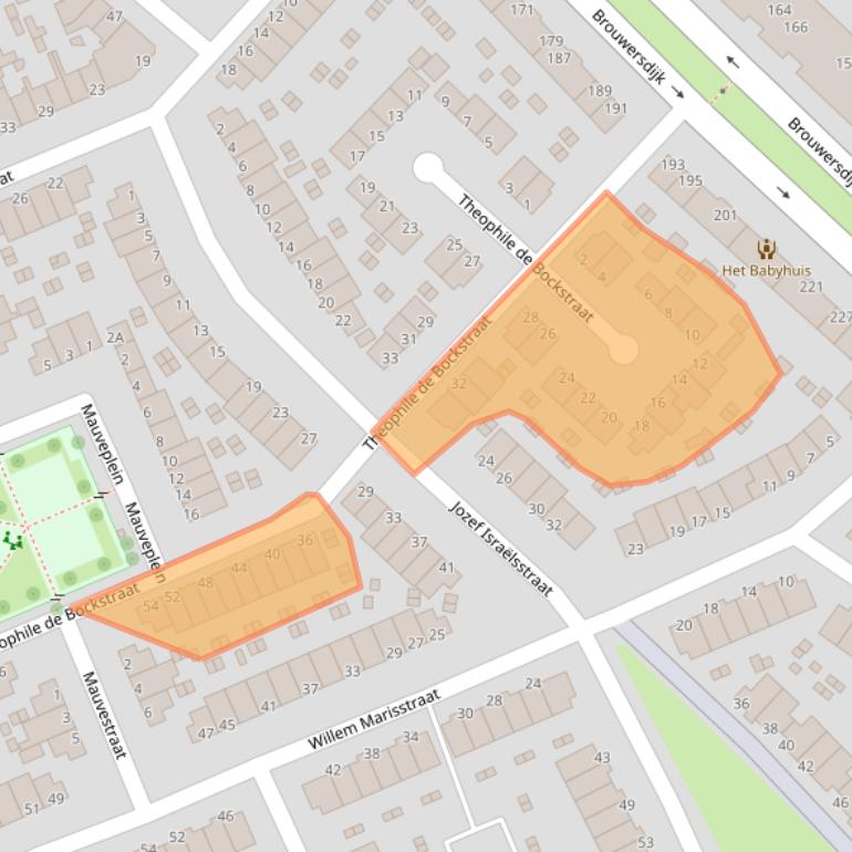 Kaart van postcodegebied 3314VP.