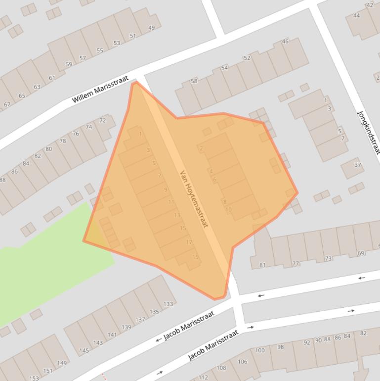 Kaart van postcodegebied 3314VS.