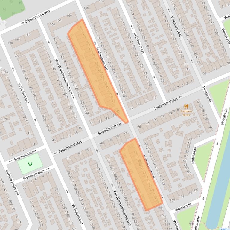 Kaart van postcodegebied 3314WB.