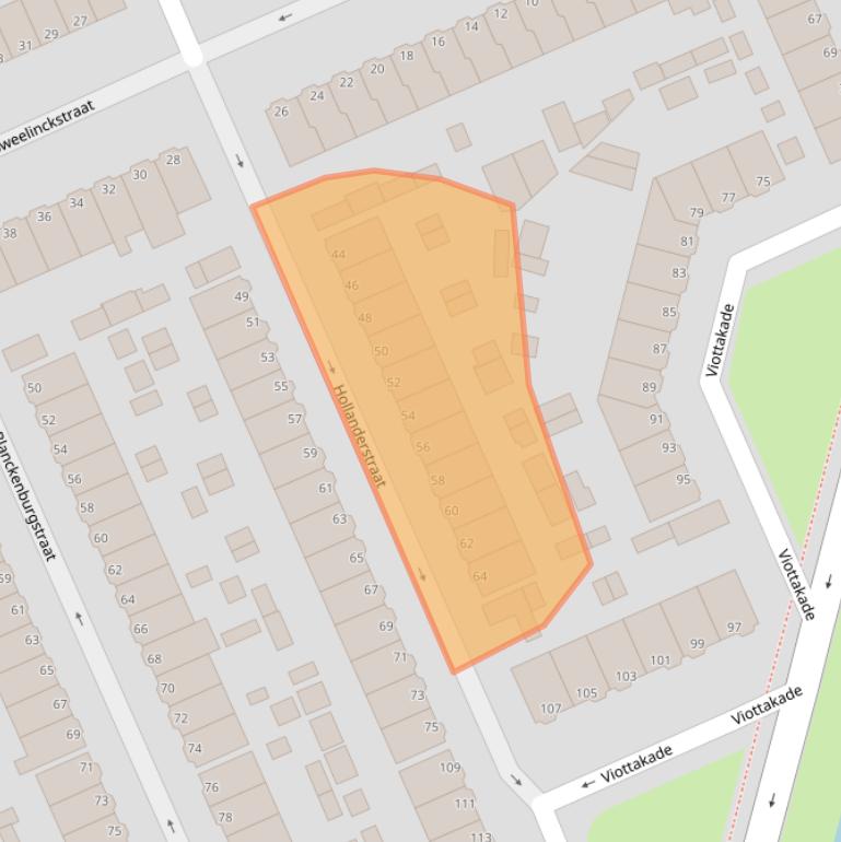 Kaart van postcodegebied 3314WD.