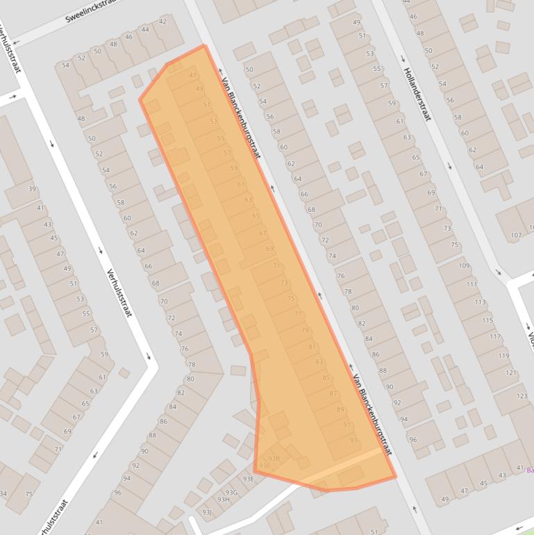 Kaart van postcodegebied 3314WL.