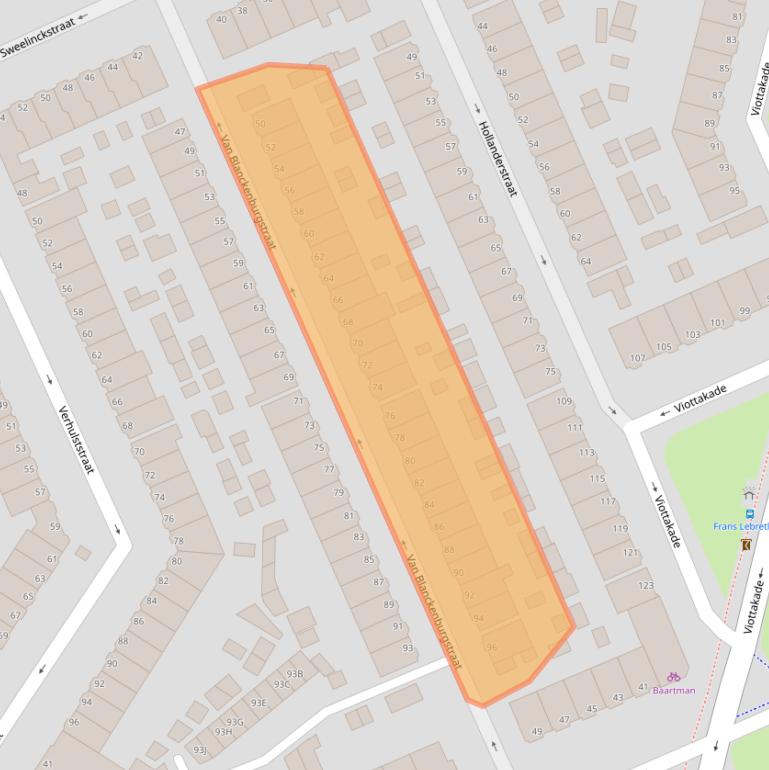 Kaart van postcodegebied 3314WP.