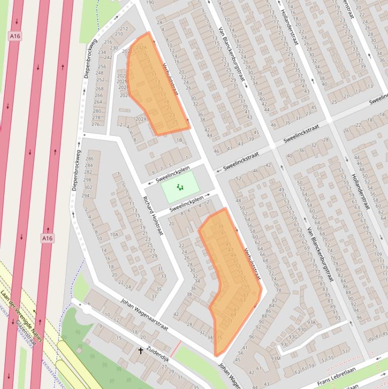 Kaart van postcodegebied 3314WT.