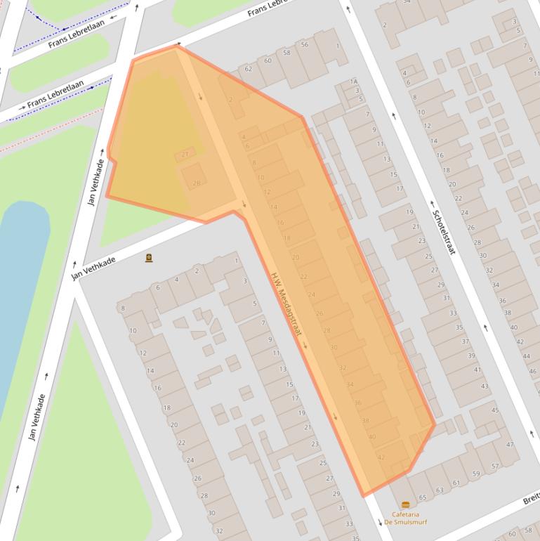 Kaart van postcodegebied 3314XM.