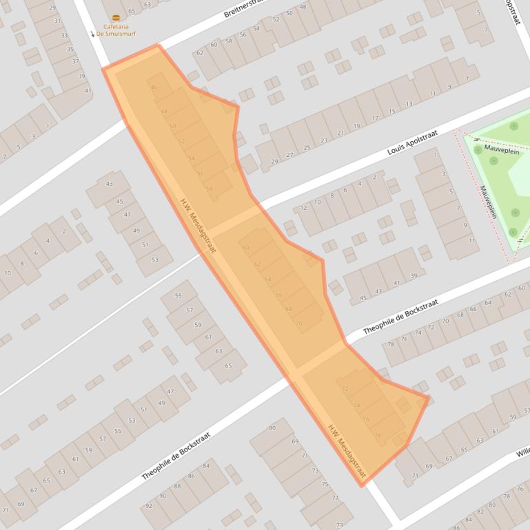 Kaart van postcodegebied 3314XN.