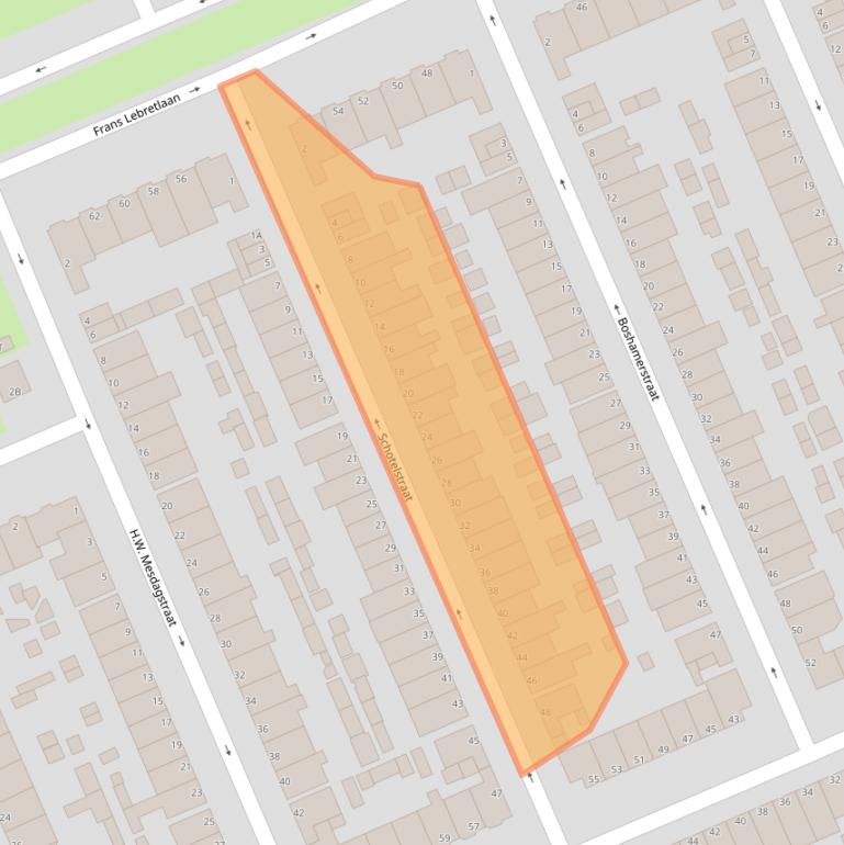Kaart van postcodegebied 3314XT.