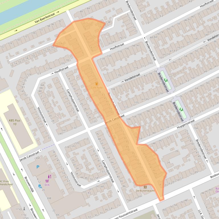 Kaart van postcodegebied 3314ZG.