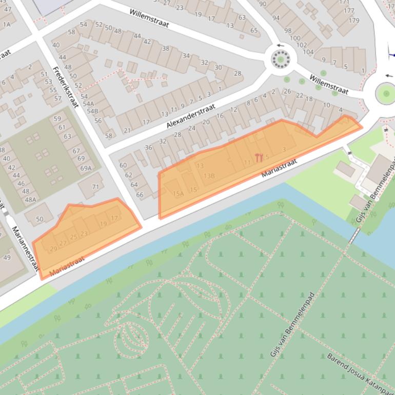 Kaart van postcodegebied 3314ZR.