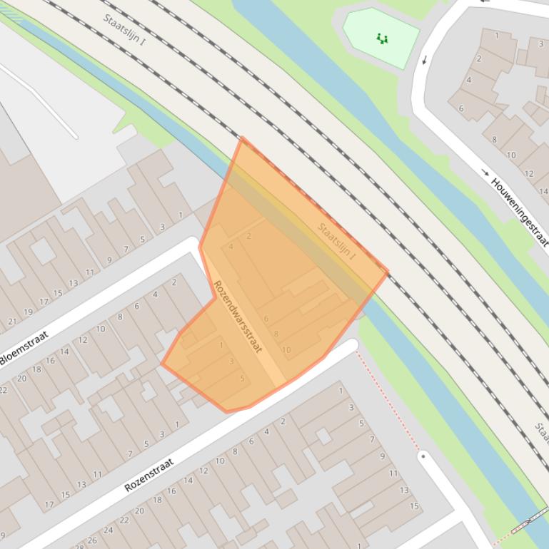 Kaart van postcodegebied 3314ZS.