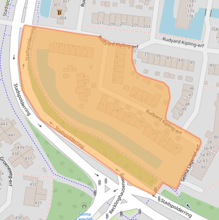 Kaart van postcodegebied 3315AA.