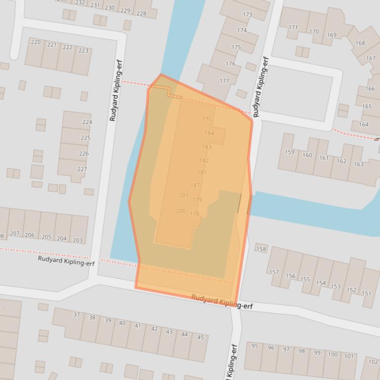 Kaart van postcodegebied 3315AH.