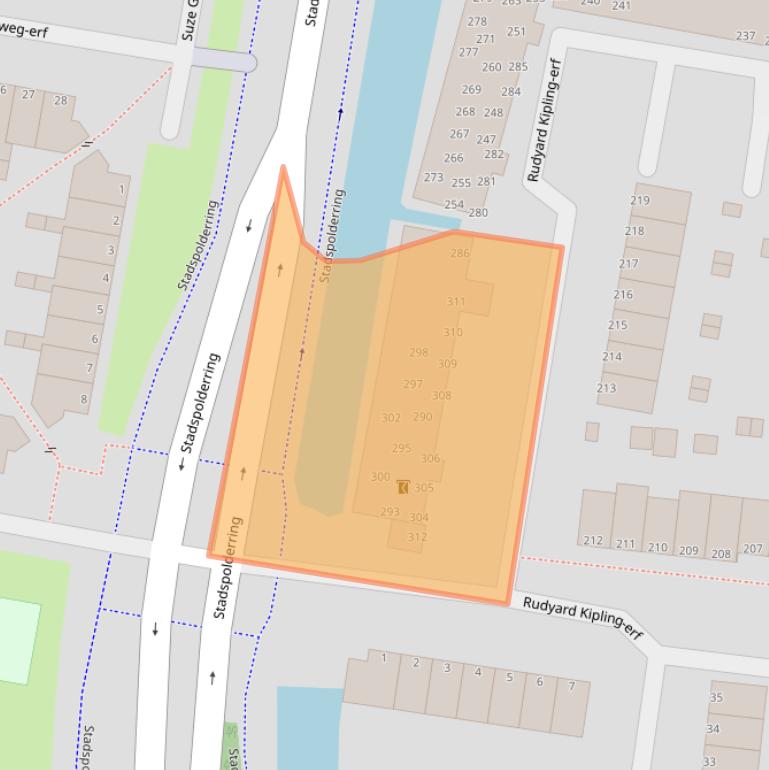 Kaart van postcodegebied 3315AL.