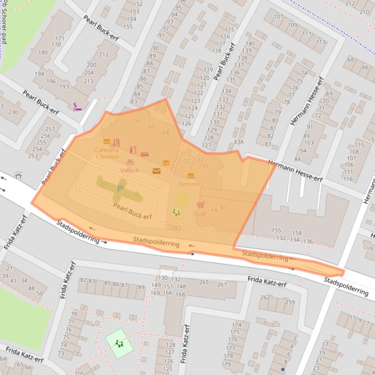 Kaart van postcodegebied 3315BA.