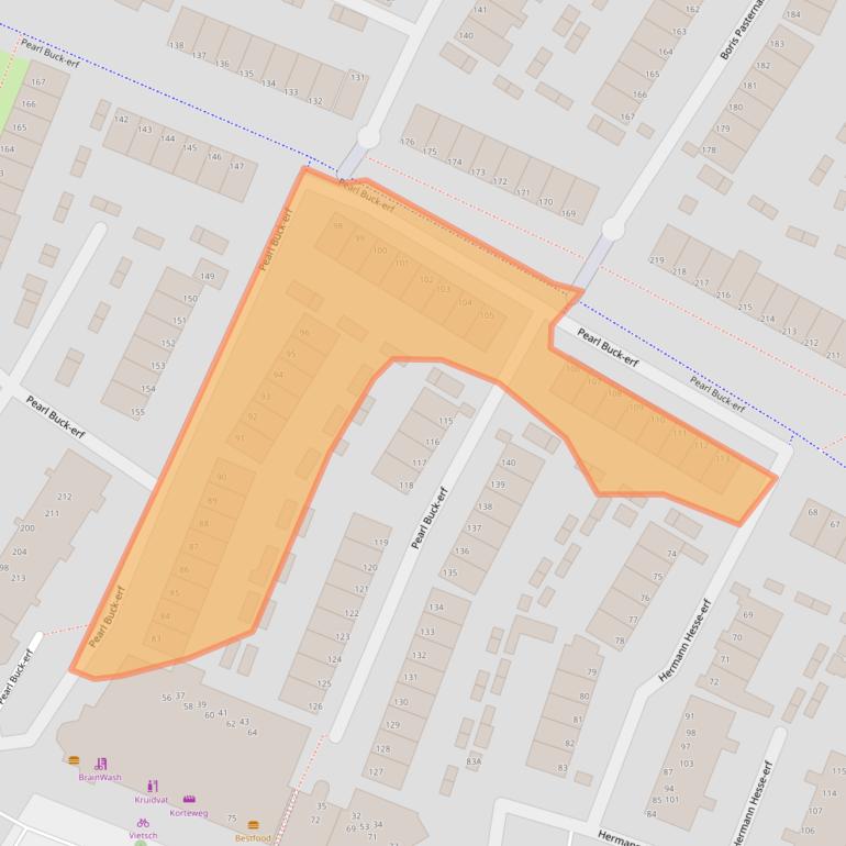 Kaart van postcodegebied 3315BB.