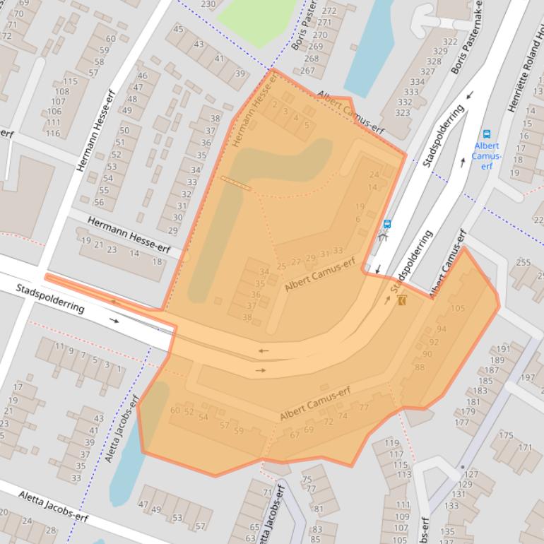 Kaart van postcodegebied 3315BH.