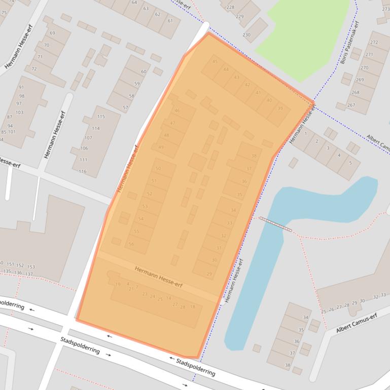 Kaart van postcodegebied 3315BJ.