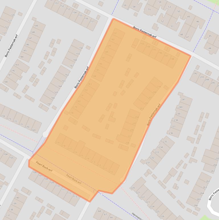 Kaart van postcodegebied 3315BT.