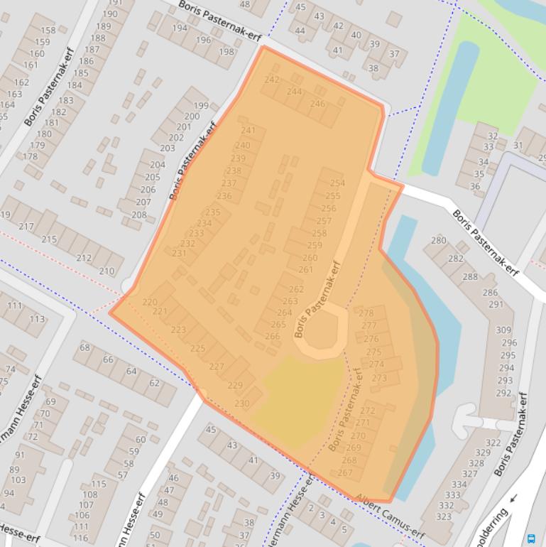Kaart van postcodegebied 3315BV.