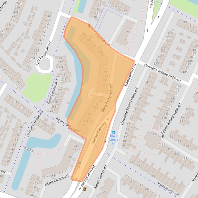 Kaart van postcodegebied 3315BW.