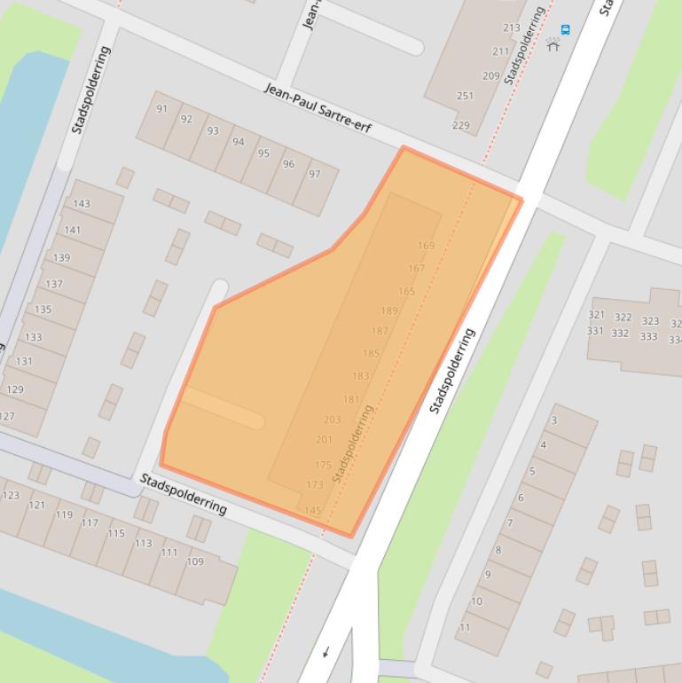 Kaart van postcodegebied 3315CJ.