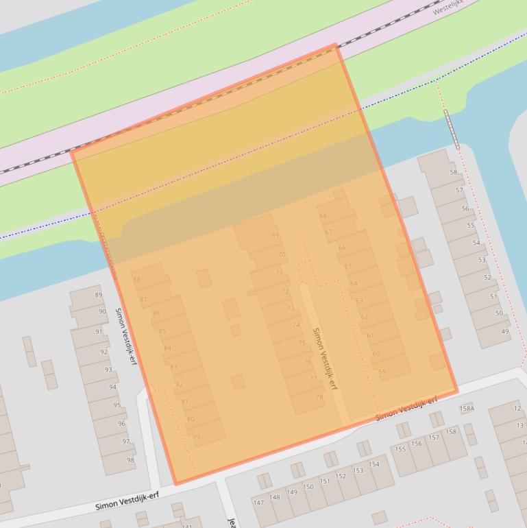 Kaart van postcodegebied 3315CS.