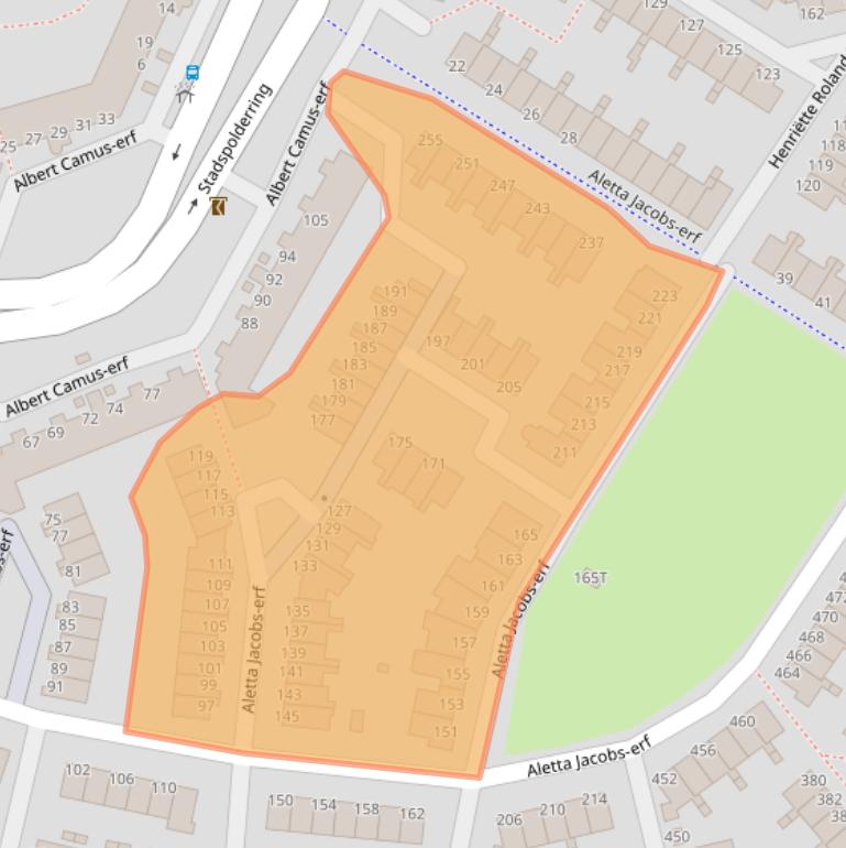 Kaart van postcodegebied 3315EC.