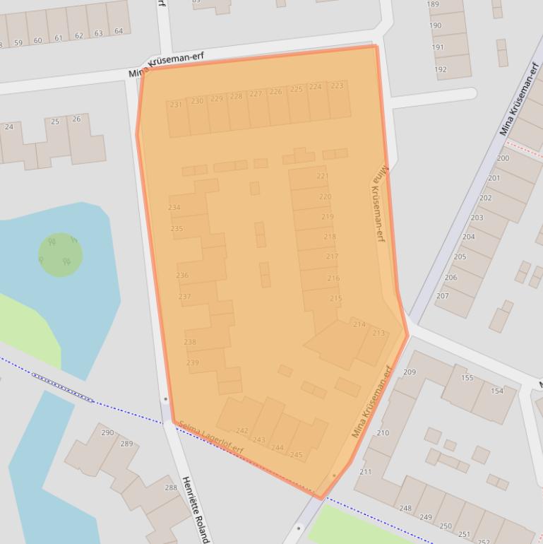 Kaart van postcodegebied 3315GJ.