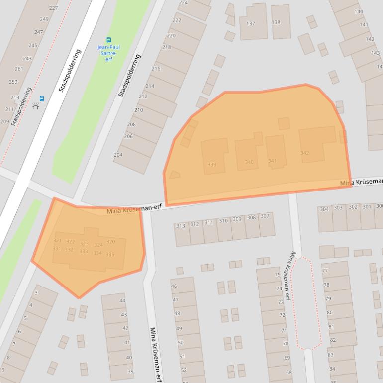 Kaart van postcodegebied 3315GM.