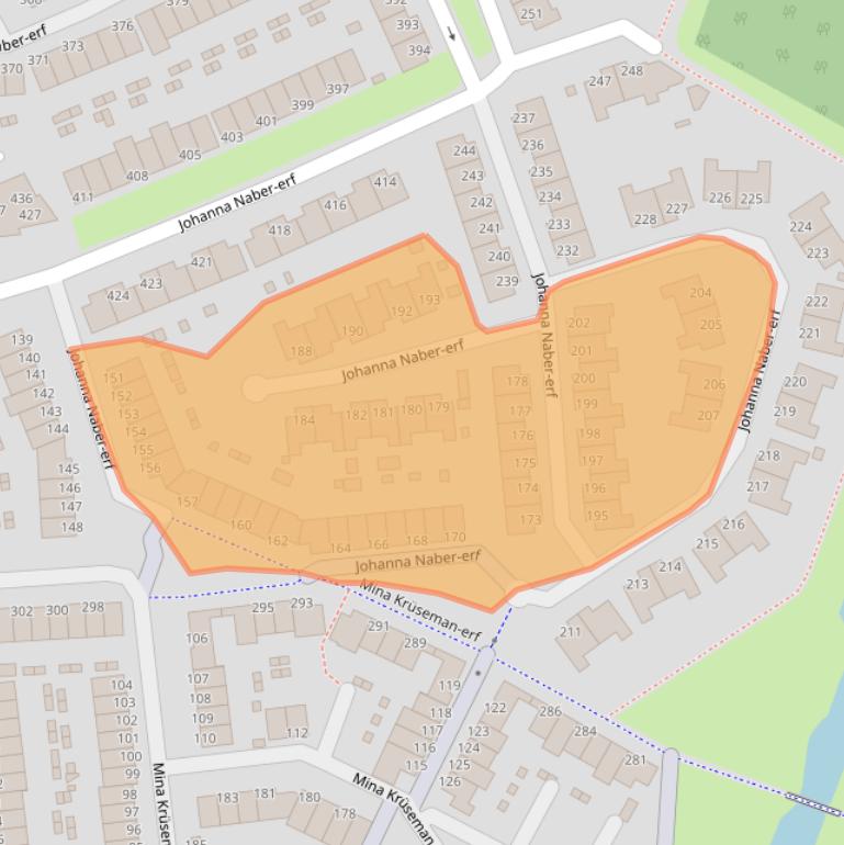 Kaart van postcodegebied 3315HE.